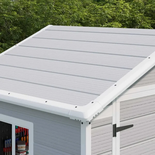 patiowell-6x4-plastic-shed-detail1-min Patiowell 6x4 Plastic Storage Shed with Floor, Gray