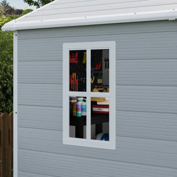 patiowell-6x4-plastic-shed-detail2-min Patiowell 6x4 Plastic Storage Shed with Floor, Gray