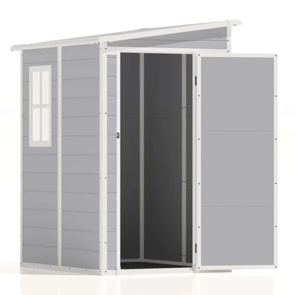 Patiowell 5x4 Plastic Storage Shed, Gray