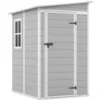 Patiowell 5x4 Plastic Storage Shed, Gray