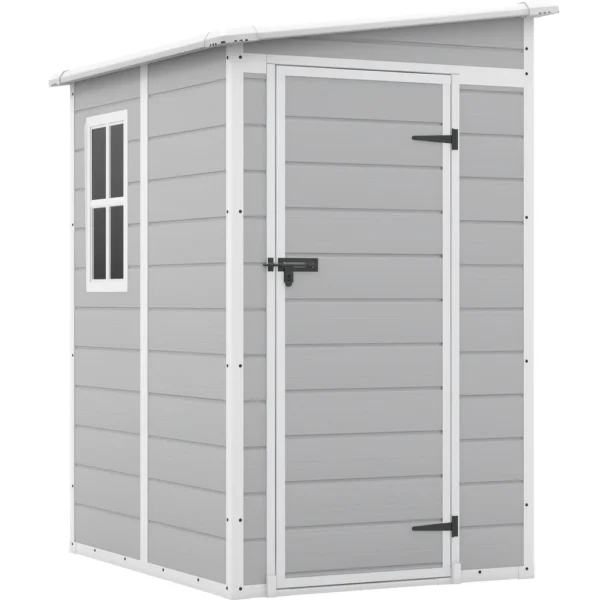 Patiowell 5x4 Plastic Storage Shed, Gray