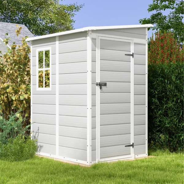 Patiowell 5x4 Plastic Storage Shed, Gray
