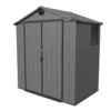 product-6x4-plastic-shed-horizontal-dark-gray-main-img Patiowell 6x4 Plastic Shed with Window & Vent, Dark Gray